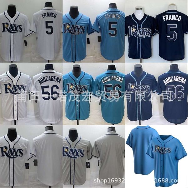 Baseball Jerseys Rogging Clothing Jersey Rays Tampa Bay 5# Franco 56# Arozarena