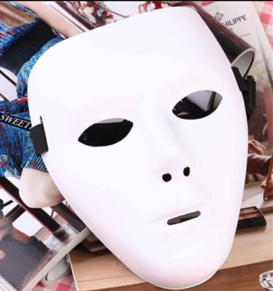 Пустая маска Jabbawockeez хип -хоп белый маска венецианский карнавал Mardi Gras Mask