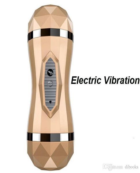 Sexspielzeug für Männer männlicher Masturbator -Tasse elektrisch klingende vibrierende Vibrator -Masturbation Spielzeug Fleisch Realistischer Vagina Mund und Vagin6459731