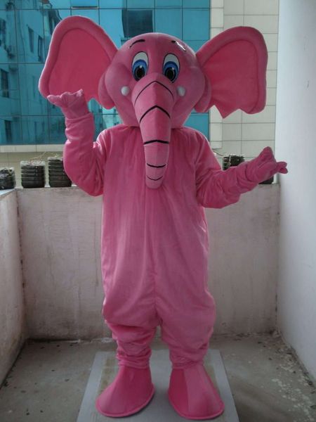 Maskottchen Kostüme Professionelle neue rosa Elefant Maskottchen Kostüm Kostüm für Erwachsene Größe