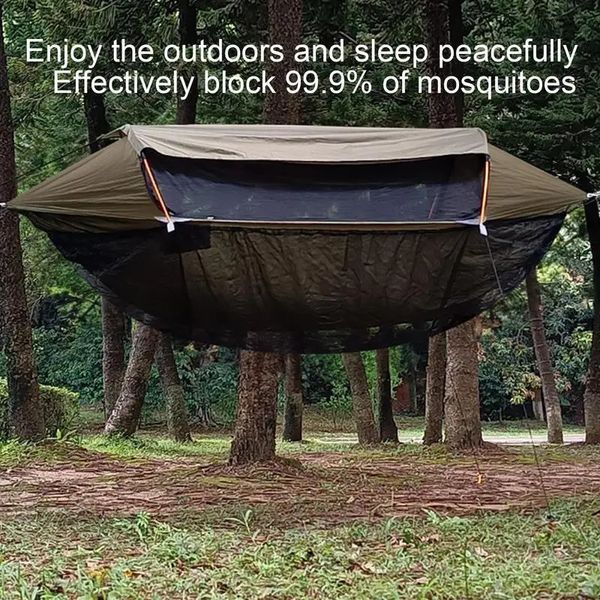 Hammock Multipurpose Hammock Portable Swing Hammock Canopy per campeggio esterno Mosquito staccabili Accessorio per viaggi di protezione Net di protezione 240430 240430