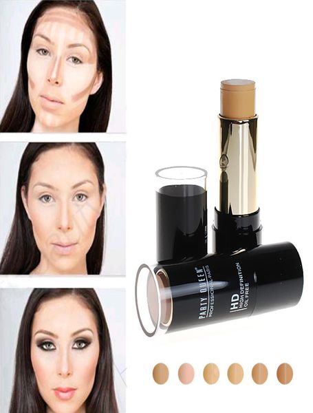 Party Queen HD Oil Stick Foundation für ölige Haut Natural Concealer Oilcontrol Face Make -up Professionelles Make -up -Grundprodukt 9116600