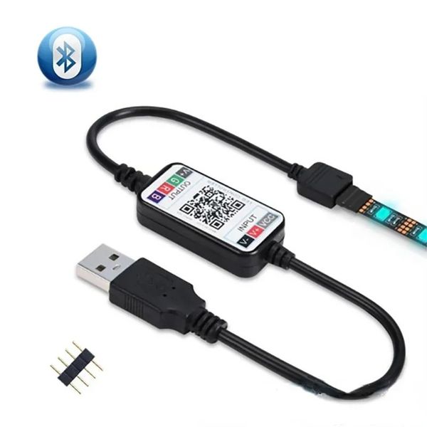 Новый мини-беспроводной 5-24V Управление смартфоном RGB Светодиодная полоска контроллера USB Cable Bluetooth 4.0 Светодиодный контроллер для отелей Barsfor Bluetooth RGB Light Controller