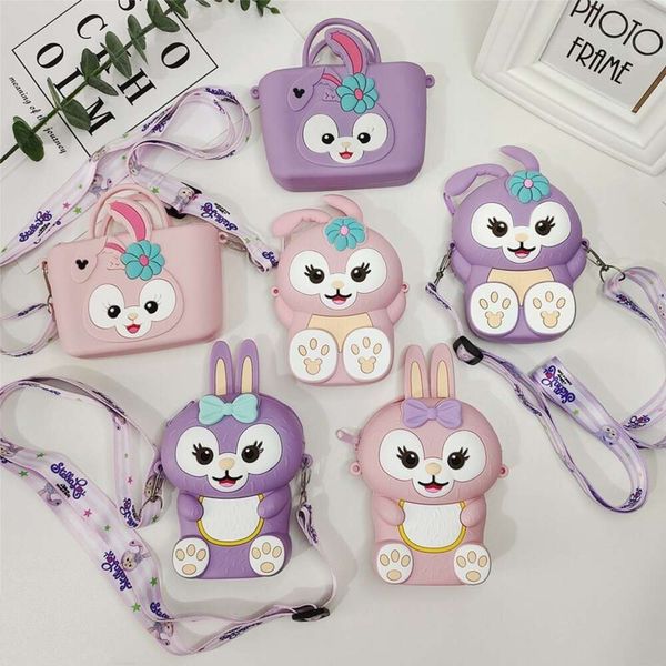 Star del cartoni animale per bambini che indossa una borsa a tracolla di rugiada, accessori alla moda e carini per bambini, regalo per la principessa, sacca di silicone 80% di fabbrica all'ingrosso