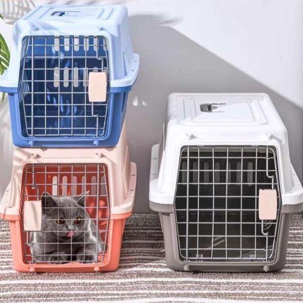 Casella di trasporto di gatti, gabbia per cani montati in auto, portatile per animali domestici che usciranno, solo piccoli, medi e grandi cani