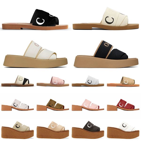 Donne Designer Muli Sandals Sandals Woody Weight Luxury Slides Slifors Signature Laces Lettering Womens Sandale Summer Outdoor Beach Sliders Lady Dhgate