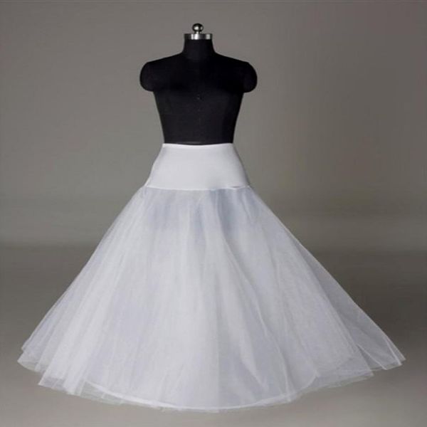 Stokta İngiltere ABD Hindistan Petticoats Crinoline Beyaz A-Line Gelin Anayasti Kayması Yok Tam Uzunluk Petticoat Akşam Balo Düğünü 297s
