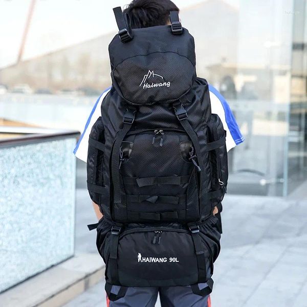 Mochila 90L Multifuncional Cuidado Homem à prova d'água Móias esportivas de escalada de grande capacidade Mochilas de montanhismo ao ar livre