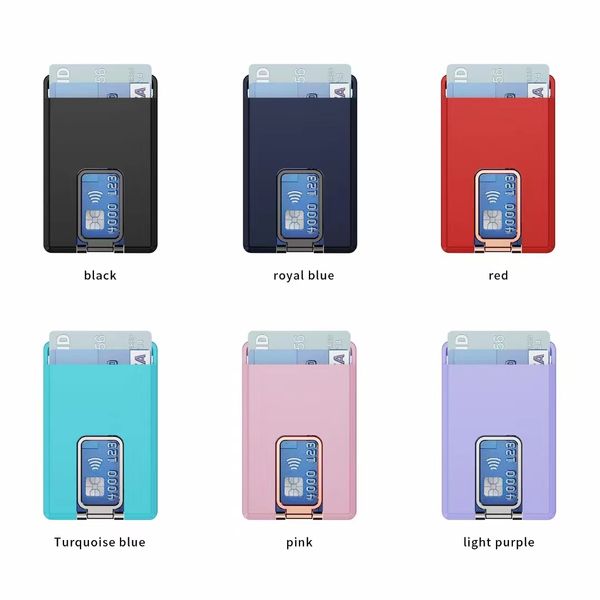 Porta della scheda del portafoglio magnetico per iPhone 15 14 13 12 Pro Max Samsung S24 Borsa da tasca con scheda magnetica forte