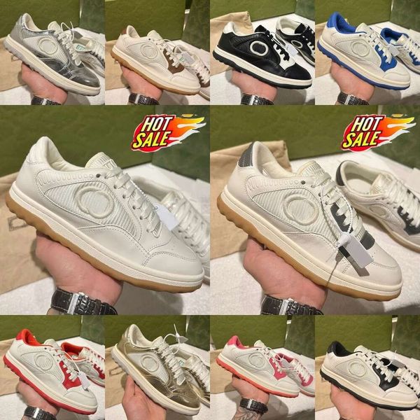 Designer 10A Scarpe di marca Scarpe da donna MAC80 Sneaker in pelle Vintage G ricamato coppia Sneaker casual b22 Small White Shoes Allenatori di scarpe bianche