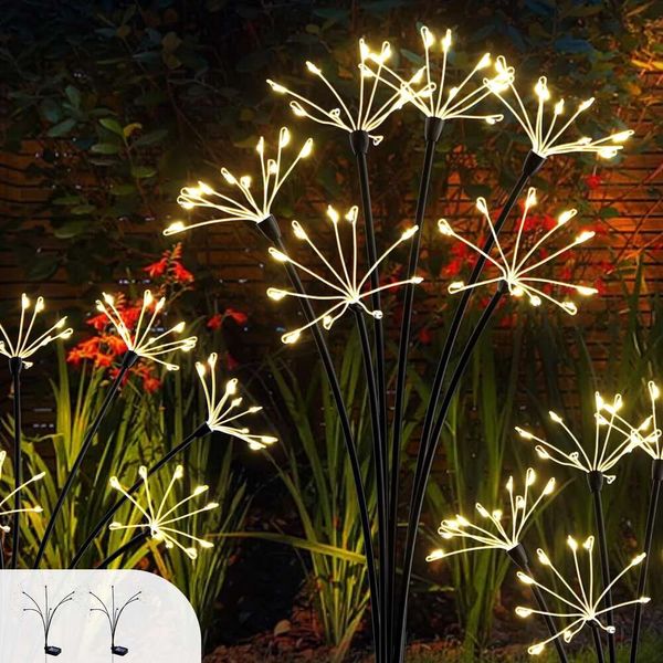 Topvelo Flower Core Solar 2 Pacchetti Flash Modalità costante, luce da giardino da 28,7 pollici con sistema di controllo ottico intelligente per giardino, cortile e decorazione del festival