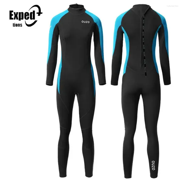 Kadın Mayo 1.5mm uzunluğunda dalış takım elbise erkekler sıcak güneş bloğu kış mayo sörf dalışı dalış cilt tek parça wetsuits