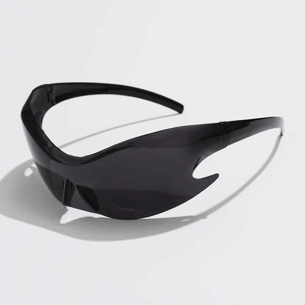 Óculos de sol Brand de luxo esportivo punk y2k óculos de sol femininos Óculos de proteção exclusivos integrados de bicicelas de hip hop tons uv400 q240509