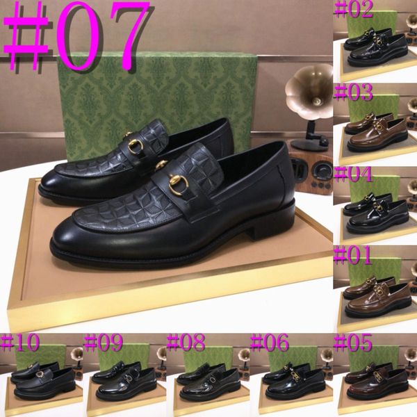 40Model Handmade British Trend Mens Designer Sapatos de vestido de luxo Couro genuíno 2024 Novo moda de couro macio oxfords wedding derby sapatos man.