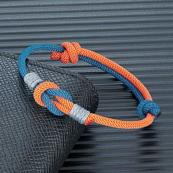 Braccialetti di fascino mkendn uomini minimalisti donne regolabili per sempre bracciale corda nodo per amanti papà figlio braccialetti regali di gioielli y240510