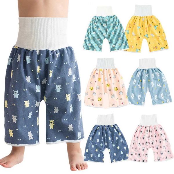 Shorts Baby wasserdichtes Windelnhosenrock für Töpfchen -Training Baby Comfy Windel kurz für Jungen und Mädchen Schlafbettkörper Nacht T240509