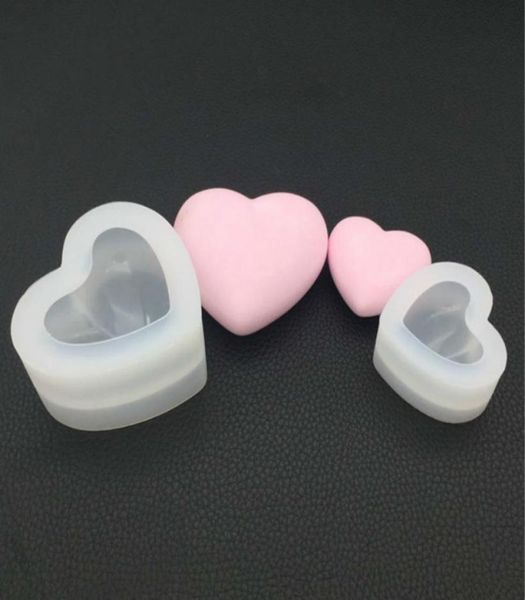 3D a forma di cuore in silicone stampo aroma ceramico in ceramica stampo in silicone in gesso per decorazione automobilistica Candele in cemento Epossidico Resina Tools23331414