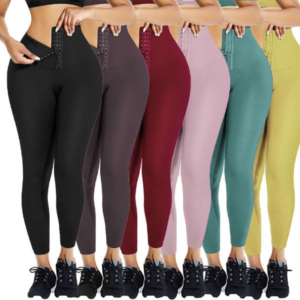 Damenbadebekleidung doppelte Breasted High Tailled Fitnesshosen Damen GLASTIGE STIGS SIND STRIGHT SPRACHT -Training Pfirsich Barbie Yogamhosen