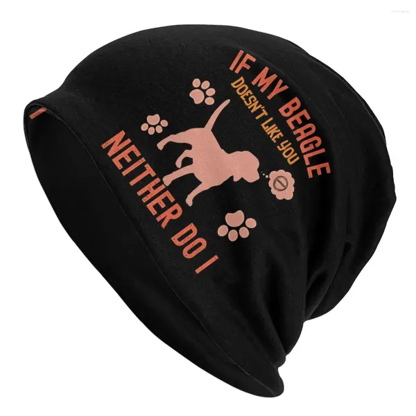 Berets Beagle Dog Fashion Thin Hüte mögen dich nicht auch ästhetische Motorhaube Special Skullies Mützenkappen