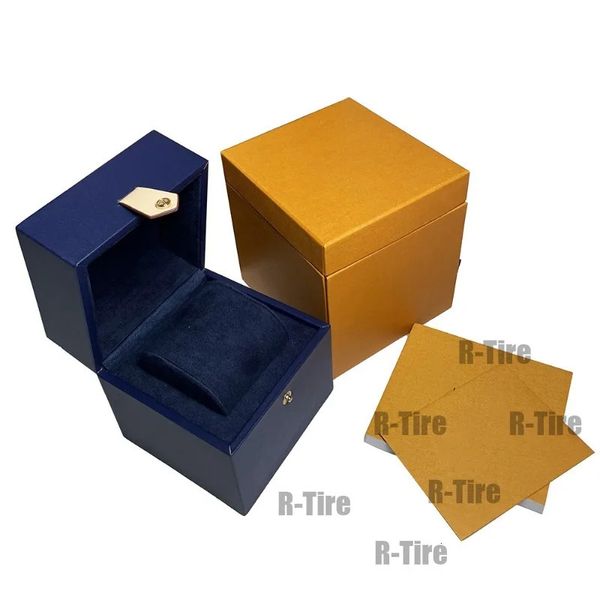 Pu Watch Box Watches Case With Cards and Paper Bag Adequado para LV Top Luxury Watches Case Wristwatch Box Watch Holder Display 240428