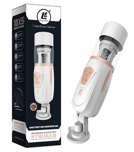 Easy Love Massur Masturbator Air Float Vibrator Produto de sexo retrátil para homens Hands Hands Automatic Piston Telescópico Toy 13623072