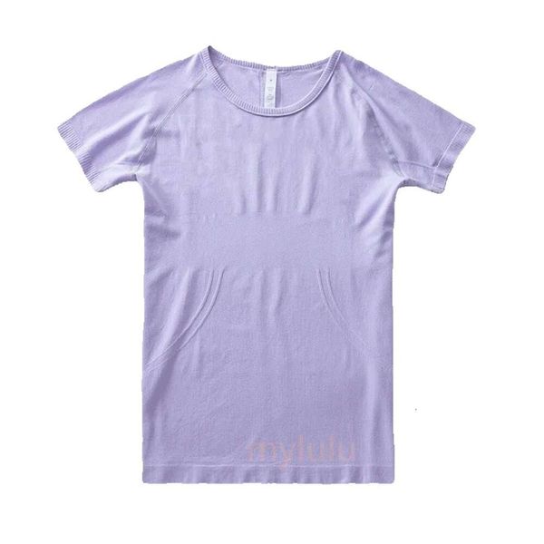 Camicia a maniche corte a maglia da donna in lingerie top estate ad alta elasticità t-shirt da yoga traspirante adatto per correre sport di asciugatura rapida indossare 89