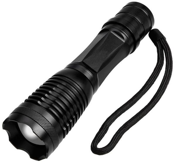 LED Taschenlampe Torch -T6 3800LM Tragbare Selbstverteidigung Taktische Gewehr Taschenlampen Batterie gefahren Camping Wanderlampe1713989