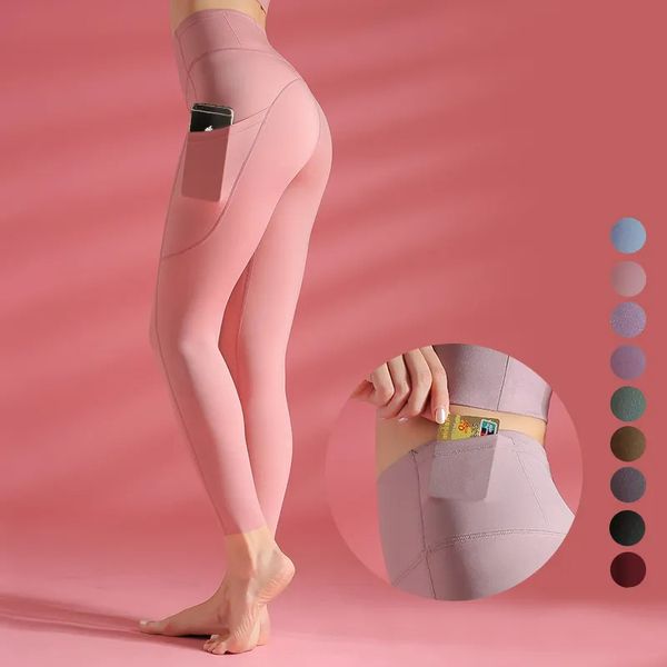 Yoga -Leggings Training Leggings Strumpfhosen Frauen Schubpolizisten Damen Hosen Übung Fitness tragen Mädchen mit Taschen mit Taschen