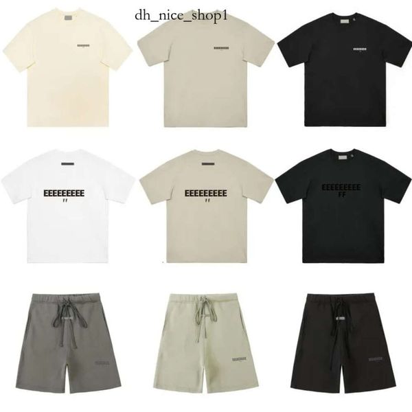 Medo do ess exalista de grife de designer de designer de camiseta ess net shirt masculina camiseta casual de 1977 camisa de verão masculino e feminino shorts shorts