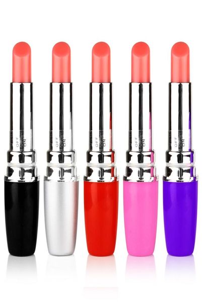 Lipstick Vibrator Vibrator Mini proiettile vibrante Massaggio vaginale Stimolatore di clitoride rossetto di rossetto per le uova sesso per donne1408371