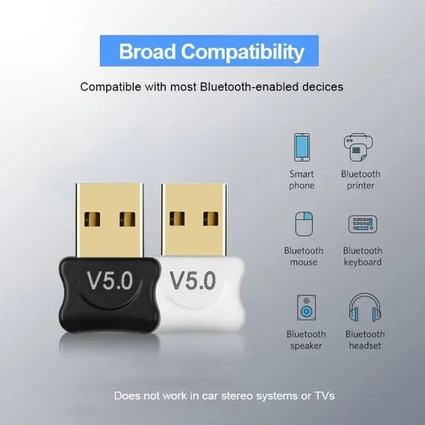 Drive Бесплатный USB Bluetooth Adapter Bluetooth 5.0 Музыкальный аудиосипедник