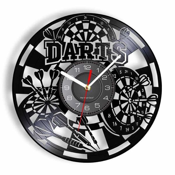 Orologi da parete Dart Game Bar Orologio da record in vinile Man DECORAZIONE DELLA VINTAGE TIMING TIMING NIMM CLUB CLUB CRAFT Q240509