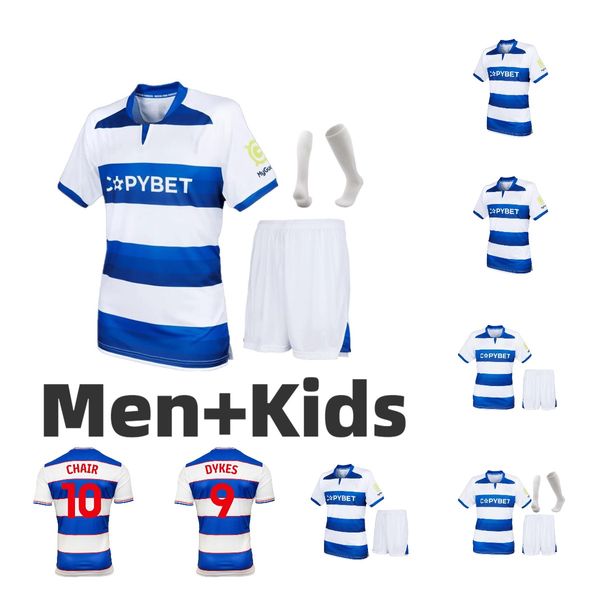 24 25 Queens Park Rangers Soccer Jersey C.Willock L.Dykes 2024 2025 CASA BUIE BLUSE QPR Shirt da calcio Armstrong A.Adomah M.Bonne Men Kids Chair Armstrong Promozione S-XXL