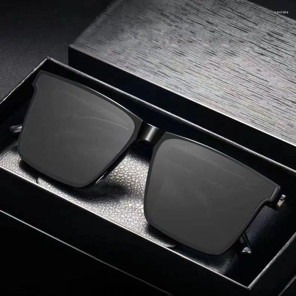 Óculos de sol Retro Vintage quadrado quadro feminino Designer de marca Black Cool Men Sun Glasses