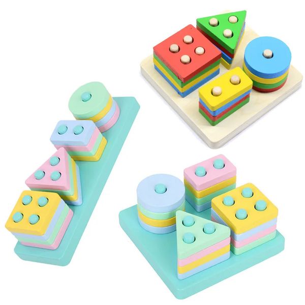 Montessori Toys Baby 0 12 месяцев деревянная сенсорная разработка игры Leren Cube для детей 1 год 240509