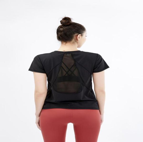 Frauen schnell trockener Sport -Yoga -Hemd Kurzärmel atmungsbare Übungen Yoga Tops Fitnessstudio Running Fitness T -Shirts Sportswear9662296