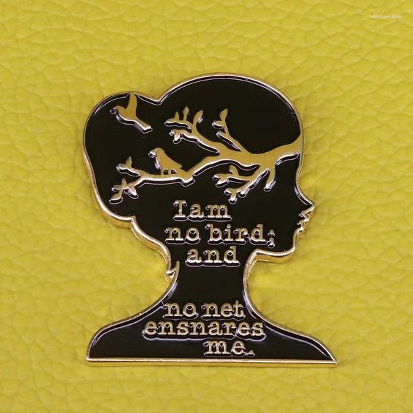 Spille Jane Eyre Badge I Am No Bird and Net Ences Me Melat Pin Pin Literature Collection