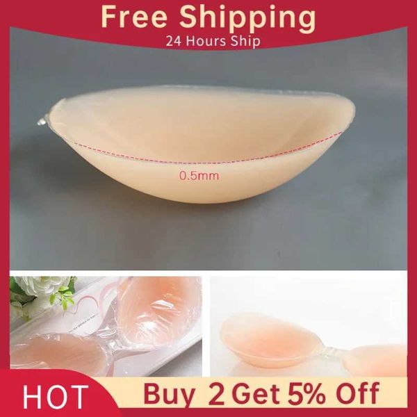 Bread Pad Womens Silicone Bra Pull-Up Invisible Punger Pout Pad Auto-adesivo Startador sem alças Cabo Q240509