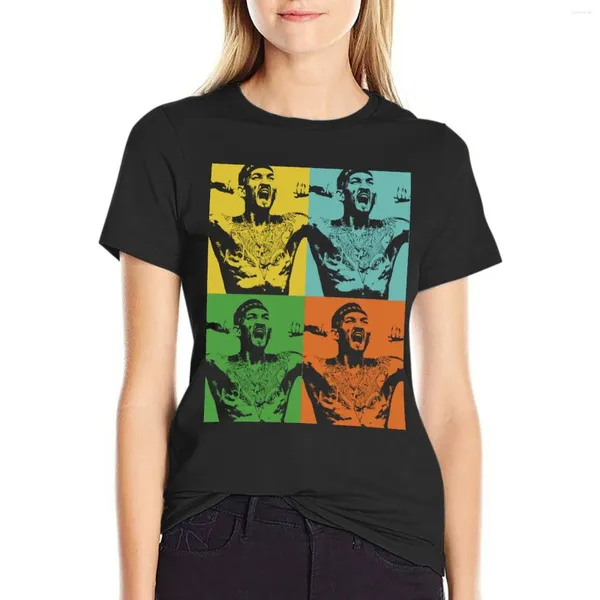 Polos femininos O homem abençoado Max Holloway camiseta camisetas gráficas roupas de verão T for Women