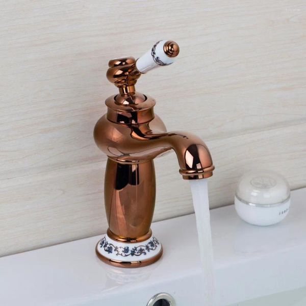 Waschbecken Wasserhähnen Hallo Luxus -Design Roségolden Wasserhahn Torneira 97150/0 Waschbecken Deck Mount Eingriff Mixer Tap