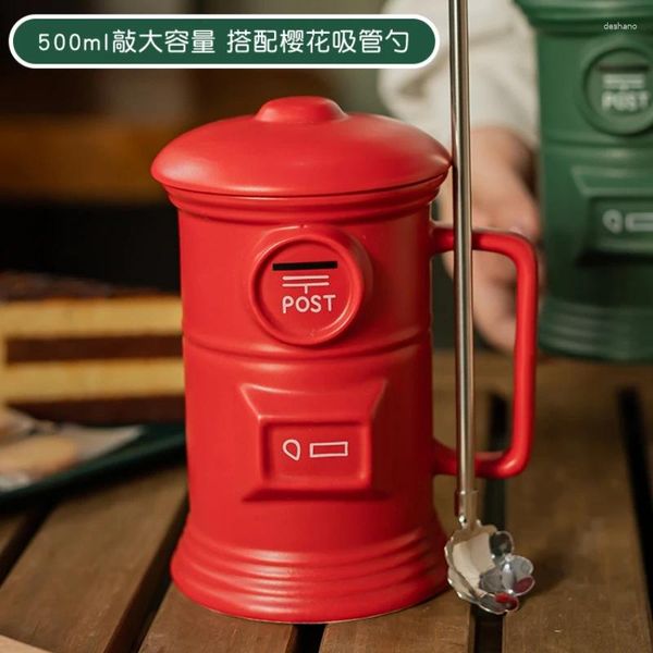 Керамические чашки Mugs Mailbox для мужчин подарком подарков подарком женского творческого творческого большого количества чашек пары.