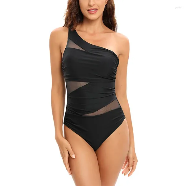 Женские купальные костюмы плюс размер женский купальник сексуальный одно кусок сетчатый бикини для купания купания пляжного боди