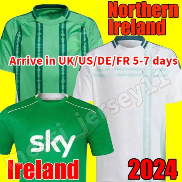 2024 Homens de Jerseys de futebol do norte do norte Kit Kit Uniform 2025 Divas E 24 25 Irlanda camisa de futebol da Irlanda Charles Ballard Best Brown Home Away Away