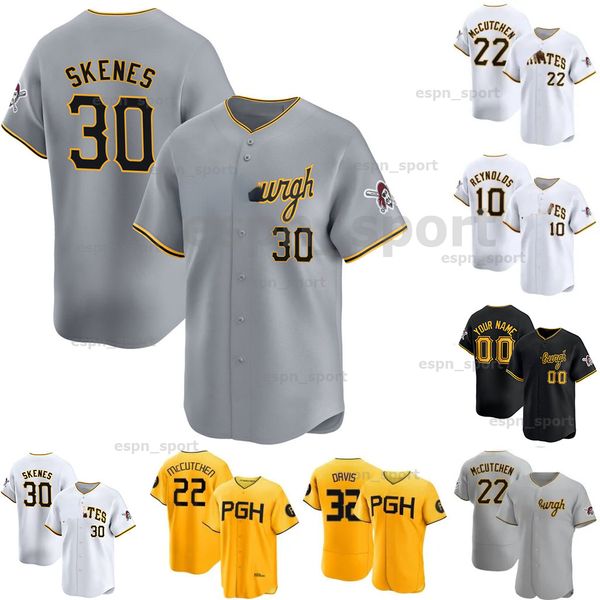 Paul Slenes City Connnect Custom 15 Oneil Cruz Trikot 27 Kevin Newman 10 Bryan Reynolds 21 Roberto Clemente 60 Lose Peguero 8 Willie Stargell Baseball Trikots