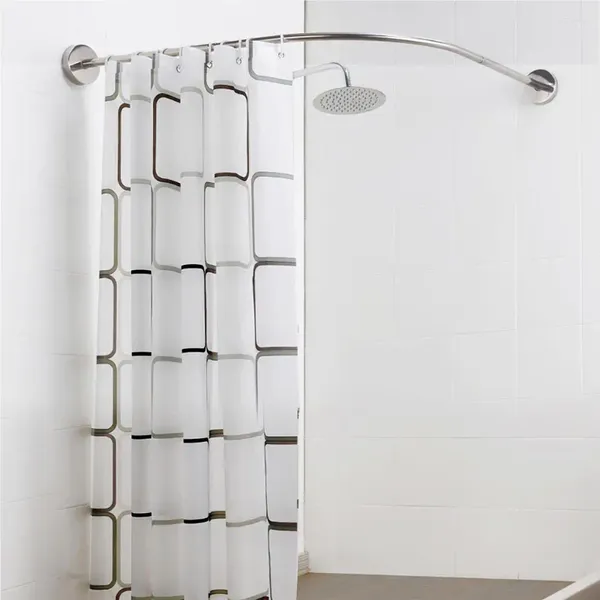 Duş perdeleri perde rafı paslanmaz uzatılabilir ray çubuğu aşınma dirençli yumruksuz ağır yüklü banyo donanım yurt