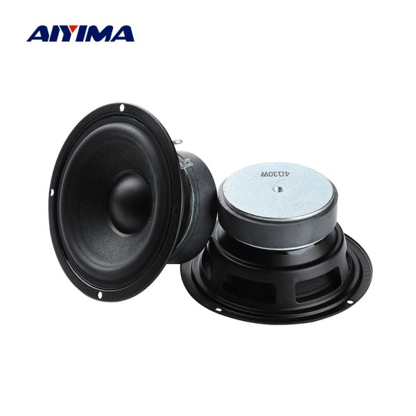 Palestrantes aiyima 2pcs 4,5 polegadas Alto alto -falante de alcance 4 ohm 30w HiFi Séreo Loudspeaker Home Theater Power Amplifer Speaker