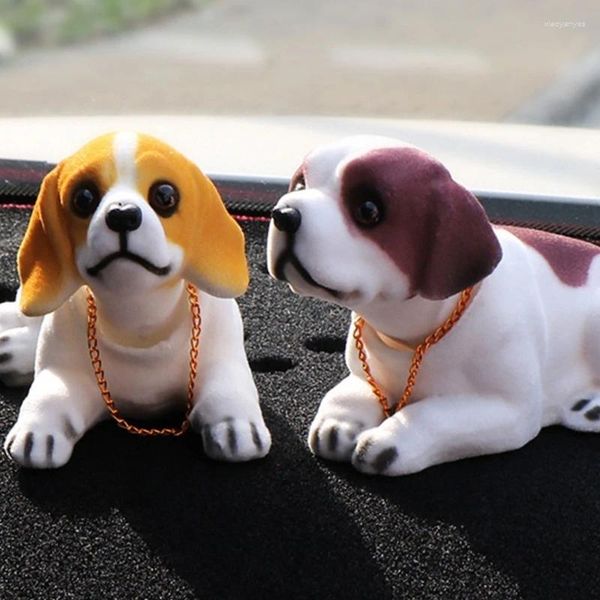 Figurine decorative auto che scuotono il cane ornamenti per cani ornamenti in resina decorazione interno tabletop cruscotto accessori automatici calare