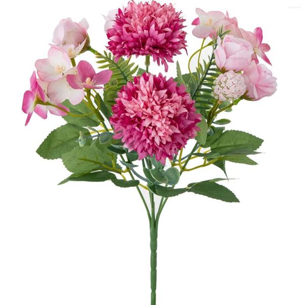 Dekorative Blumen 1PC Seide Künstliche Rosenchrysanthemen Hochzeit Home Vase Weihnachtskranz Gartenbogen DIY Geschenkbox Dekoration S s