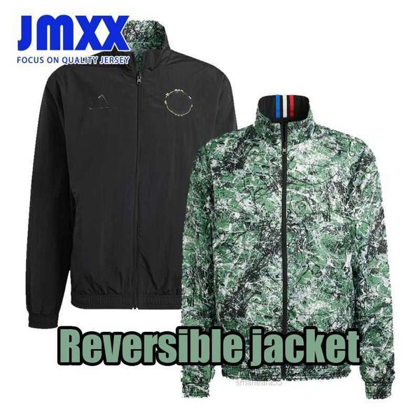 S-XXXL JMXX 24-25 MU Jacket Reversible Stone Roses Rosas Co Styles de marca Jerseys Man Jersey Man Football 2023 2024 Windbreaker Longo Longe Fan Version