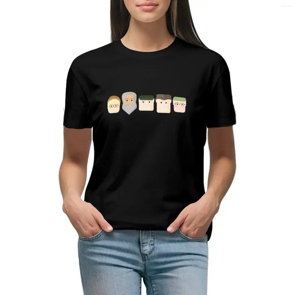 Polos femminile Still Game Persons T-shirt grafica di moda coreana magliette divertenti per donne